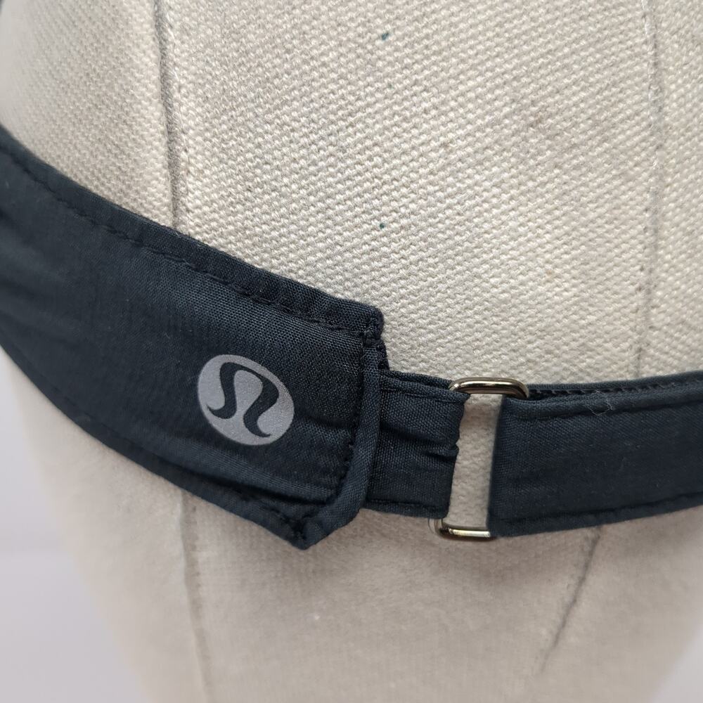 Lululemon Strapback Sun Visor Hat Solid Black One… - image 7